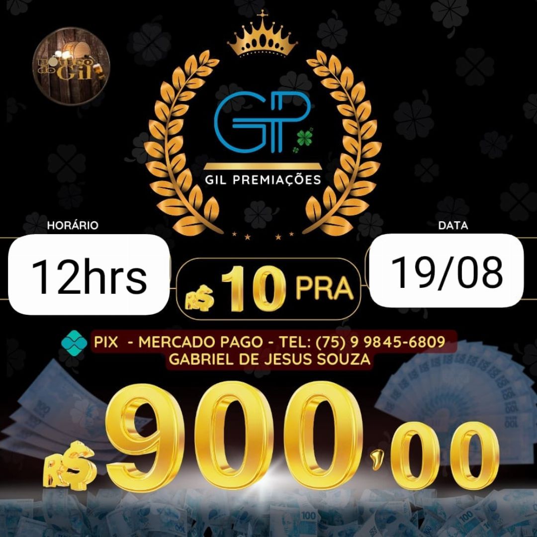 RIFA 10 PRA 900 12HORAS 19/08 BAHIA