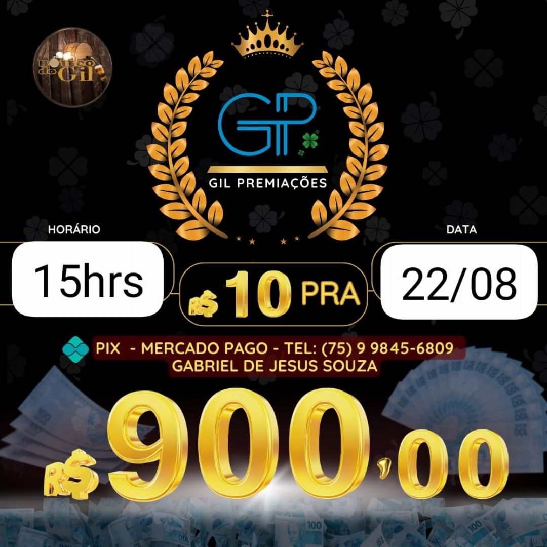 RIFA 10 PRA 900 15HORAS 22/08 BAHIA