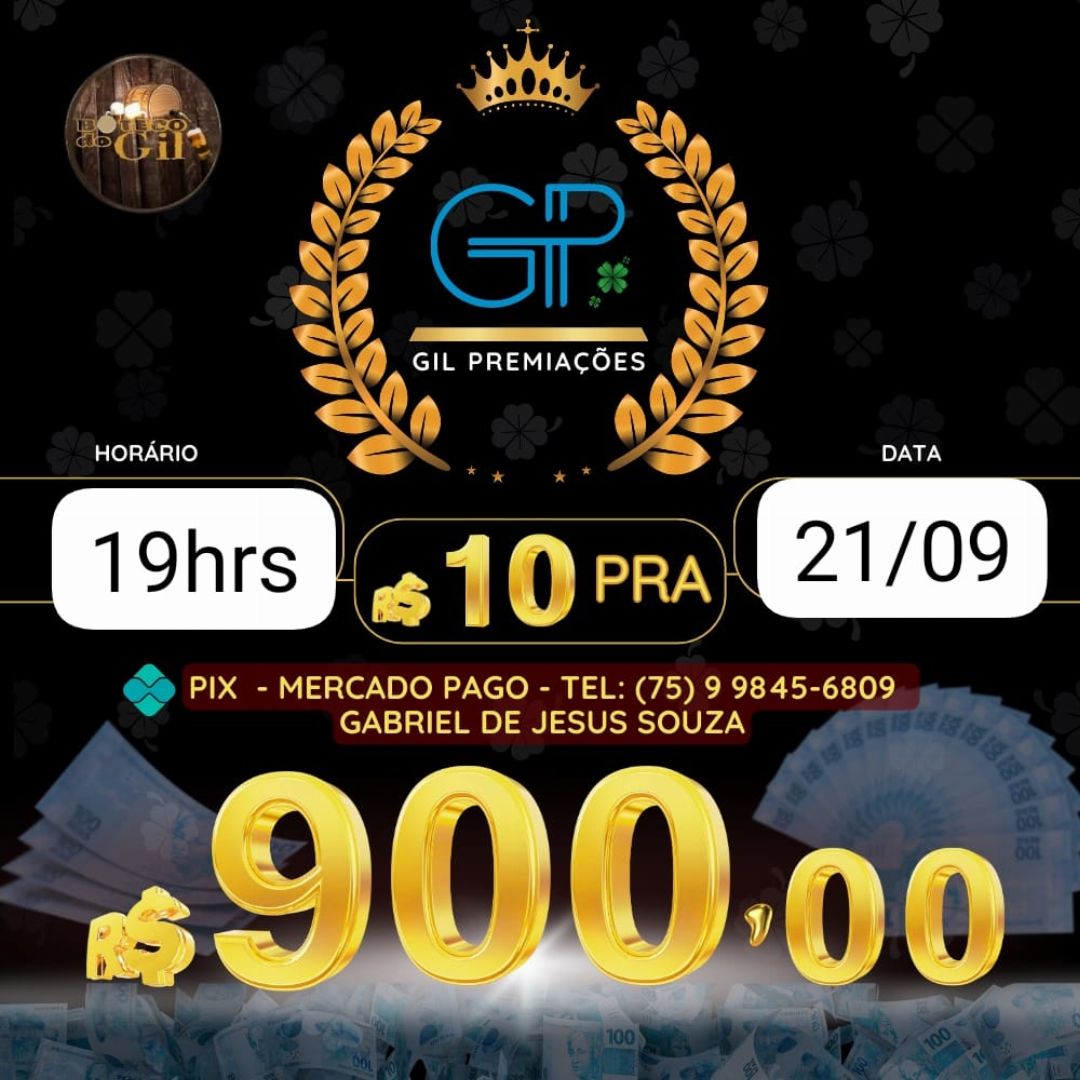 RIFA 10 PRA 900 19HORAS 21/09 BH