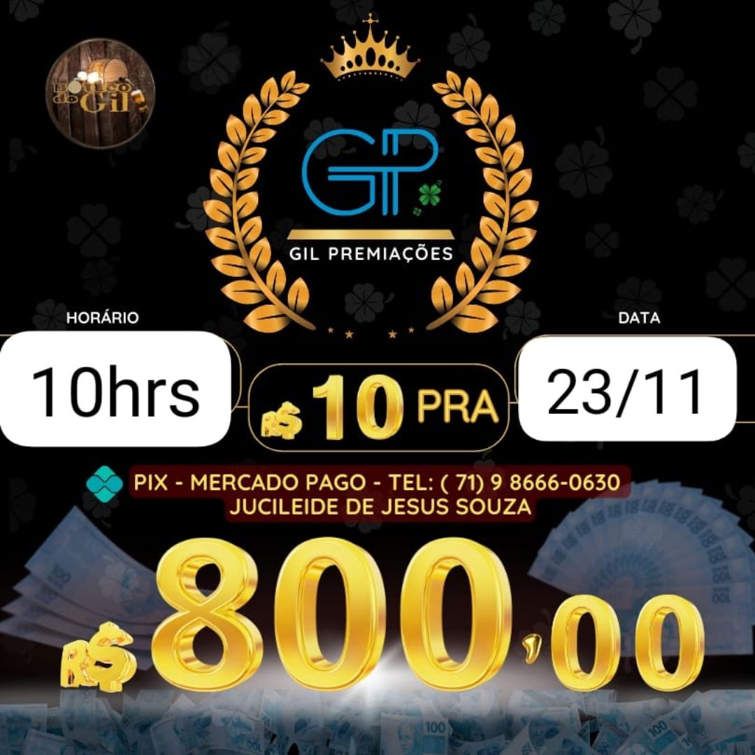 RIFA 10 PRA 800 BAHIA 23/11 10HORAS