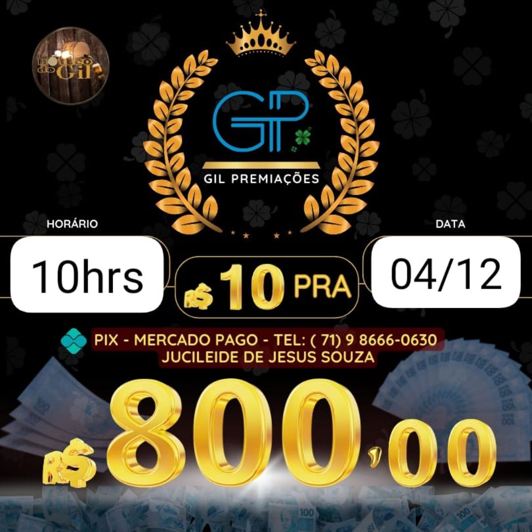 RIFA 10 PRA 800 BAHIA 04/12 10HORAS