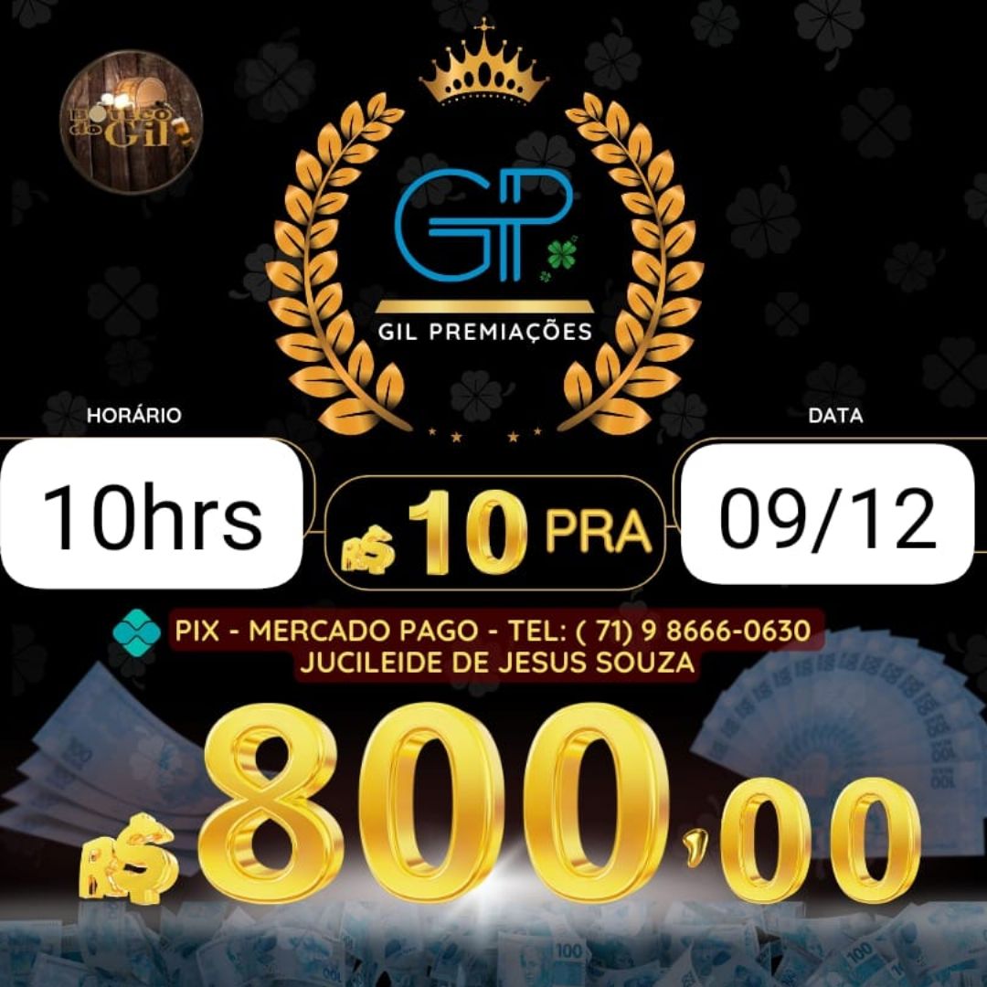 RIFA 10 PRA 800 BAHIA 09/12 10HORAS