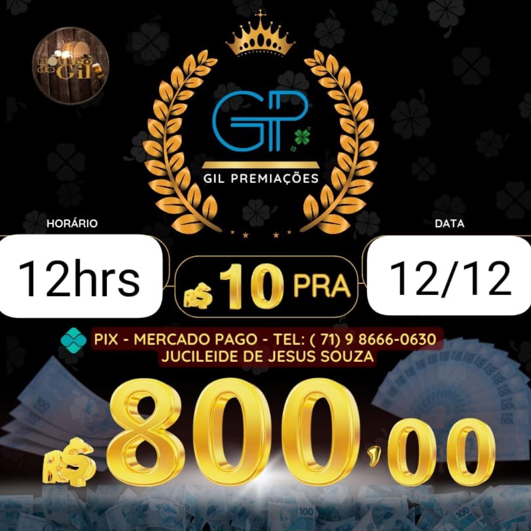 RIFA 10 PRA 800 BAHIA 12/12 12HORAS