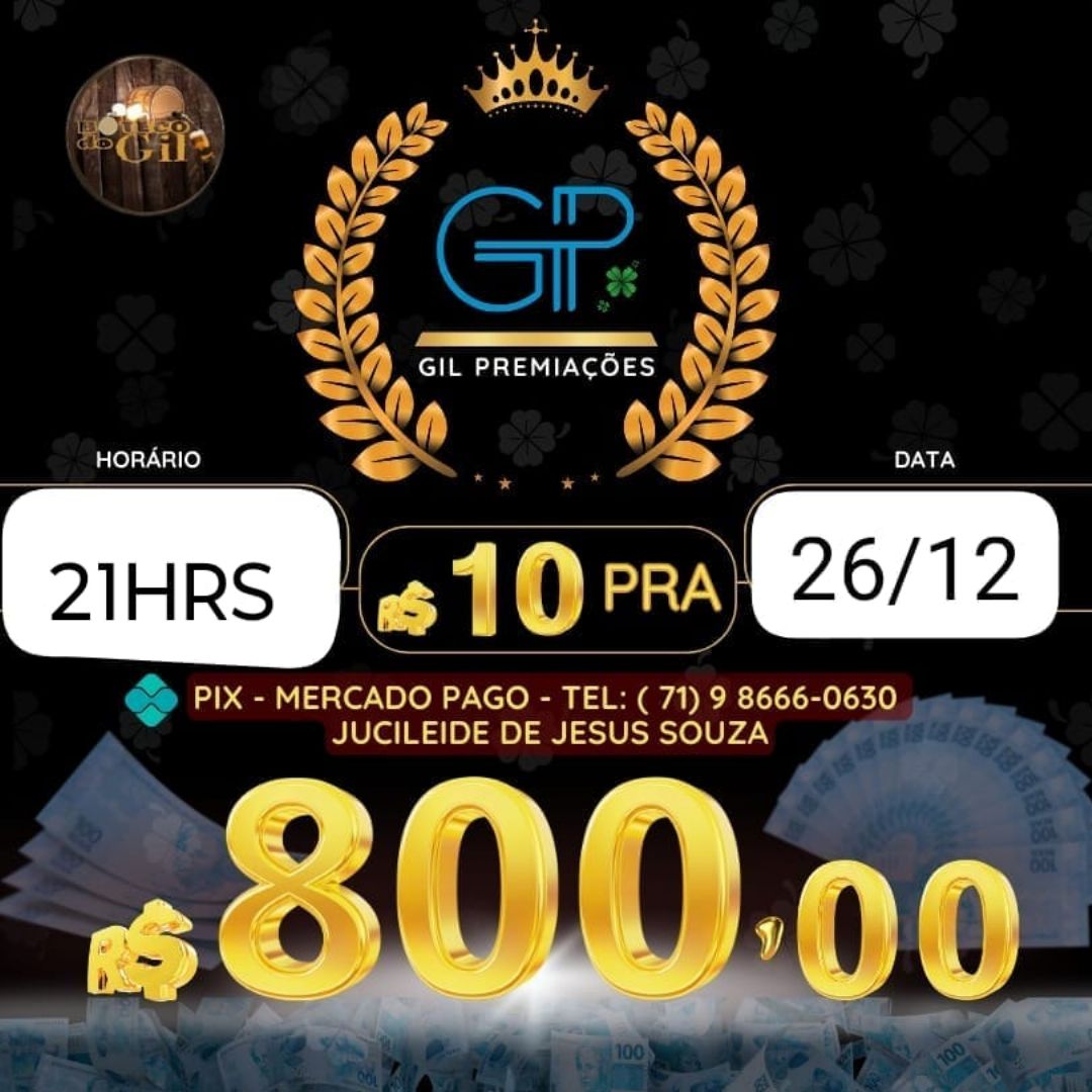RIFA DE 10 PRA 800 21HRS BA 26/12