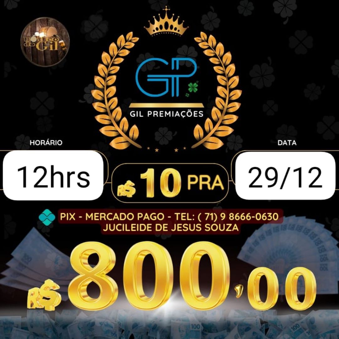 RIFA 10 PRA 800 BAHIA 29/12 12HORAS