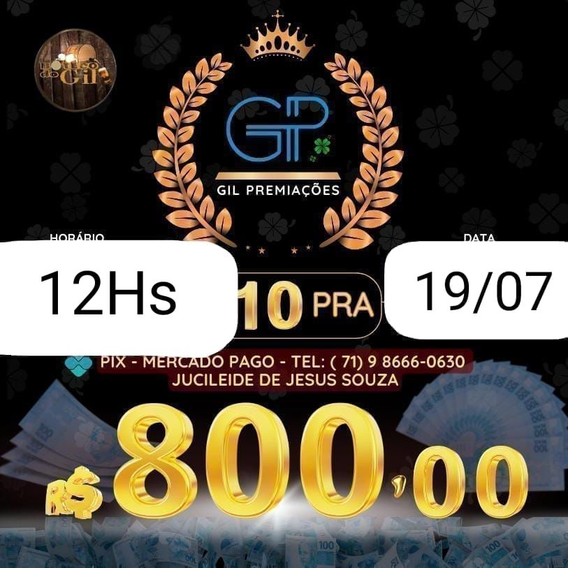 Rifa 10 pra 800  12hs 19/07/25